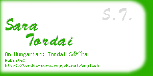 sara tordai business card